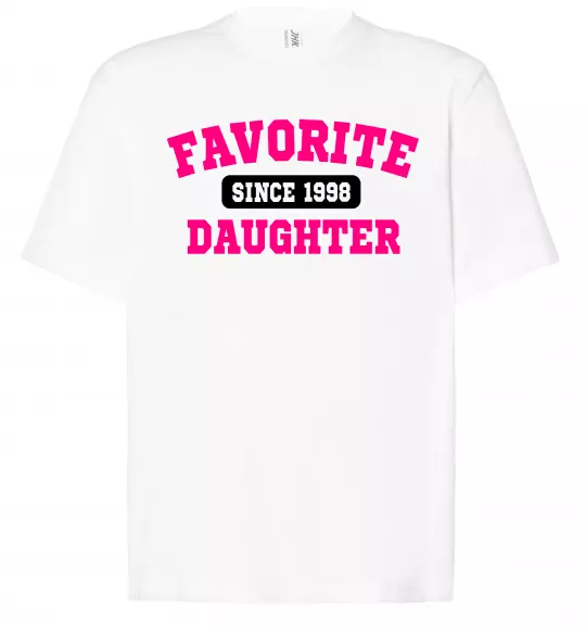 Футболка Оверсайз Favorite daughter since Білий фото