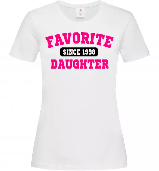 Женская футболка Favorite daughter since Белый фото