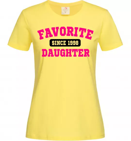 Женская футболка Favorite daughter since Лимонный фото