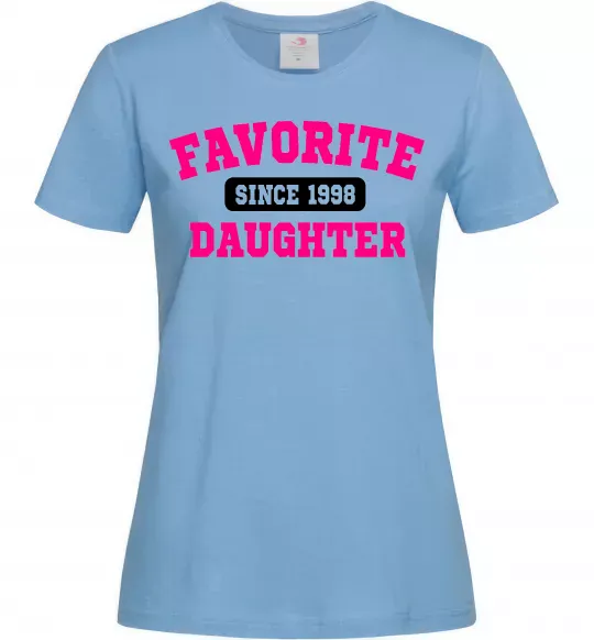 Женская футболка Favorite daughter since Голубой фото