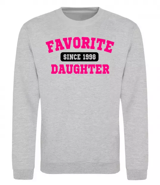 Свитшот Favorite daughter since Серый меланж фото