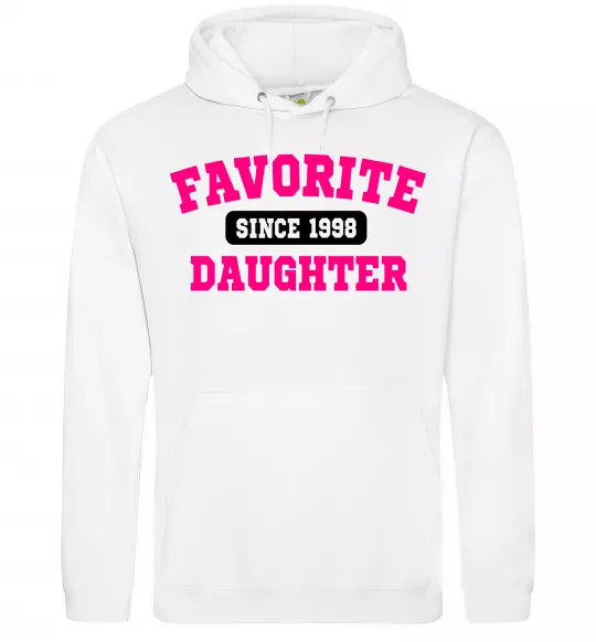 Женская толстовка (худи) Favorite daughter since Белый фото