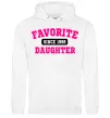 Женская толстовка (худи) Favorite daughter since Белый фото
