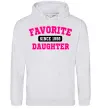 Женская толстовка (худи) Favorite daughter since Серый меланж фото