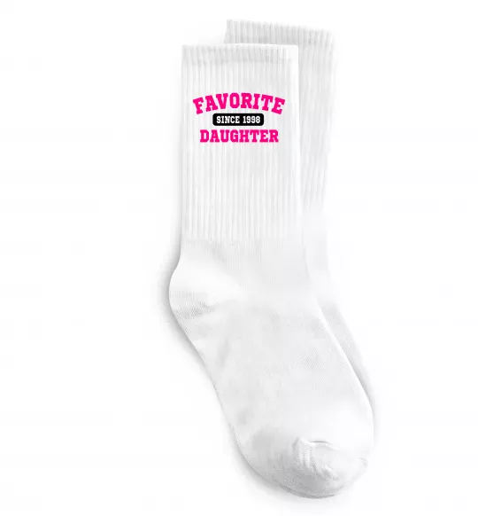 Шкарпетки Favorite daughter since Білий фото