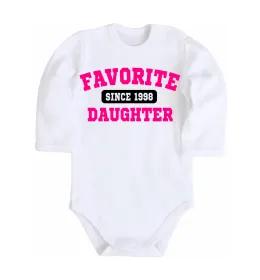 Детский боди Favorite daughter since Белый фото