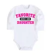 Детский боди Favorite daughter since Белый фото