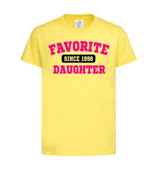 Дитяча футболка Favorite daughter since Лимонний фото