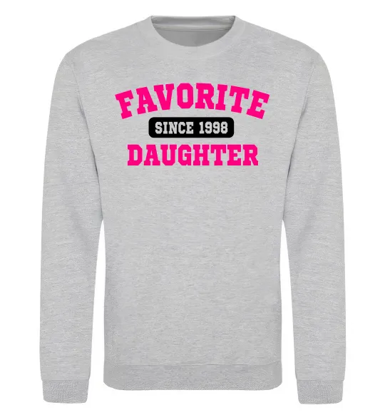 Світшот Favorite daughter since Сірий меланж фото