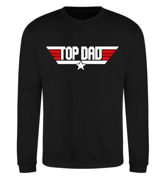 Свитшот Top dad Черный фото