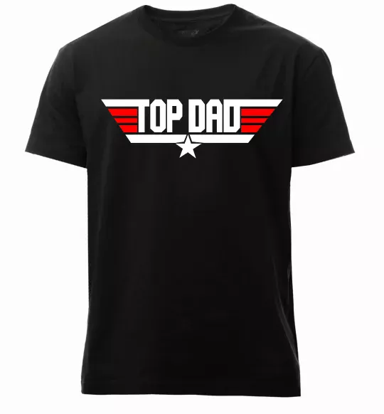Мужская премиум футболка Top dad Черный фото