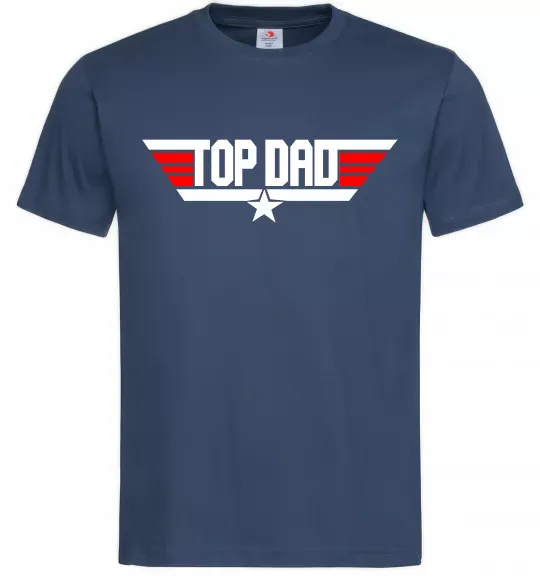 Чоловіча футболка Top dad Темно-синій фото