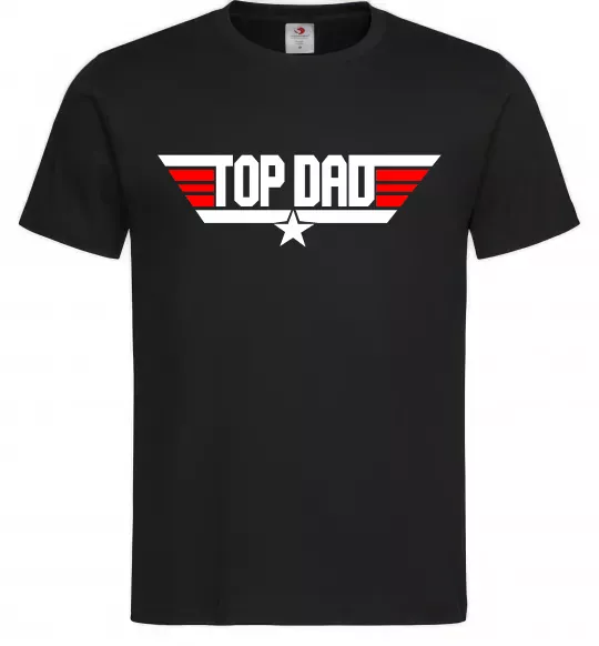 Чоловіча футболка Top dad Чорний фото