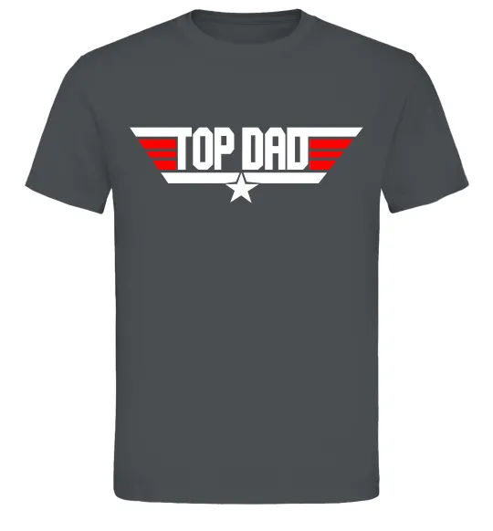 Чоловіча футболка Top dad Графіт фото