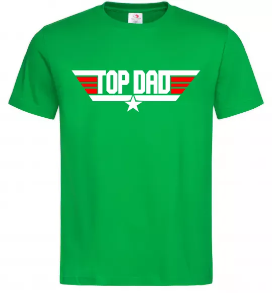 Чоловіча футболка Top dad Зелений фото