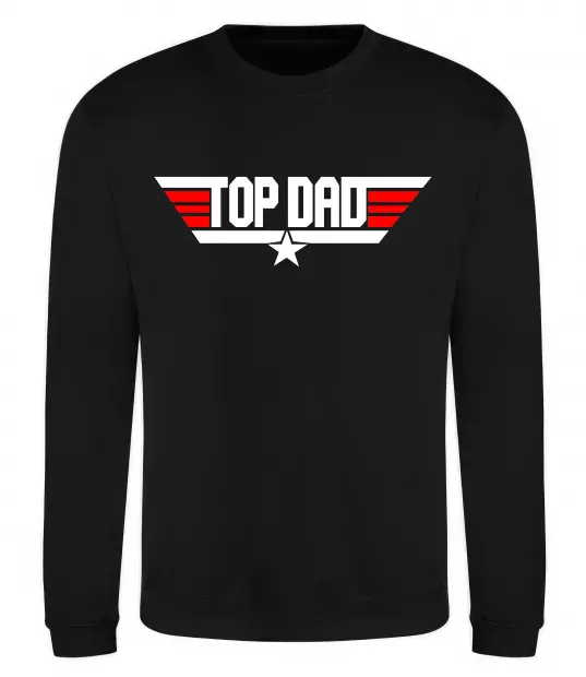 Свитшот Top dad Черный фото