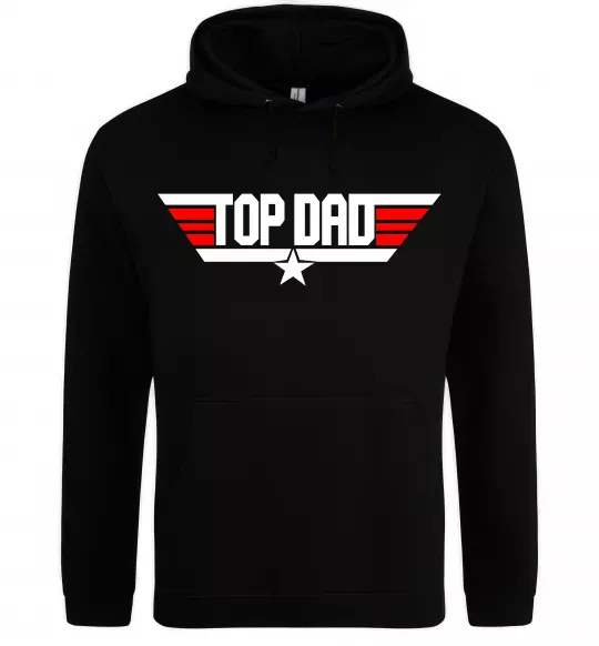 Чоловіча толстовка (худі) Top dad Чорний фото