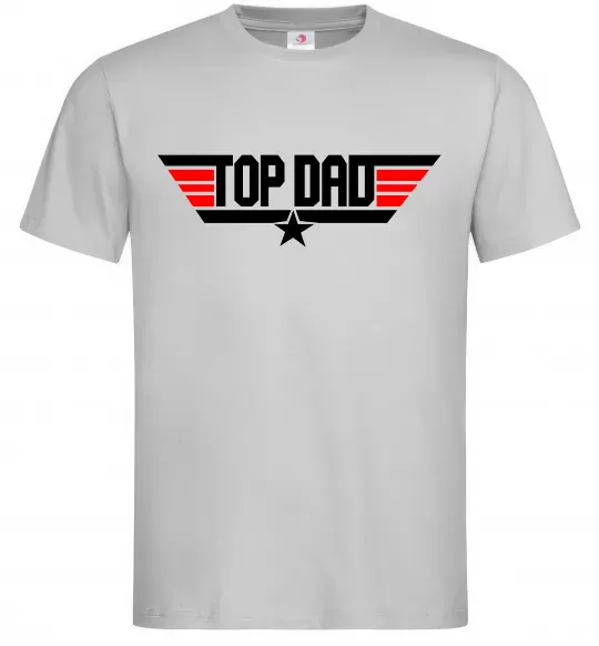 Чоловіча футболка Top dad Сірий фото