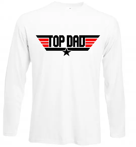 Лонгслів Top dad Білий фото