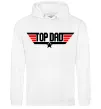 Чоловіча толстовка (худі) Top dad Білий фото