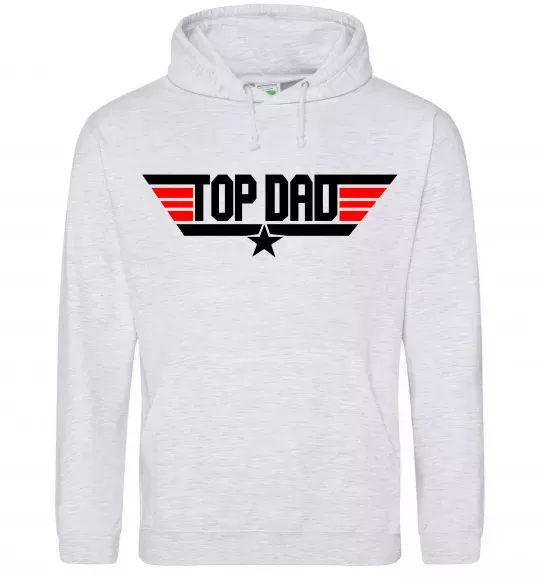 Чоловіча толстовка (худі) Top dad Сірий меланж фото
