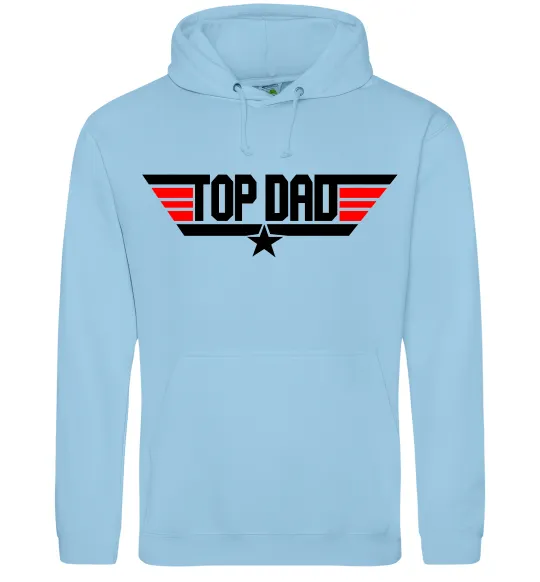 Мужская толстовка (худи) Top dad Голубой фото
