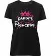 Жіноча преміум футболка Daddy`s princess Чорний фото