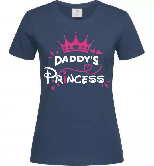 Женская футболка Daddy`s princess Темно-синий фото