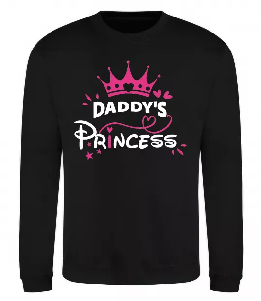 Свитшот Daddy`s princess Черный фото