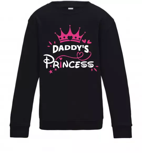 Дитячий світшот Daddy`s princess Чорний фото