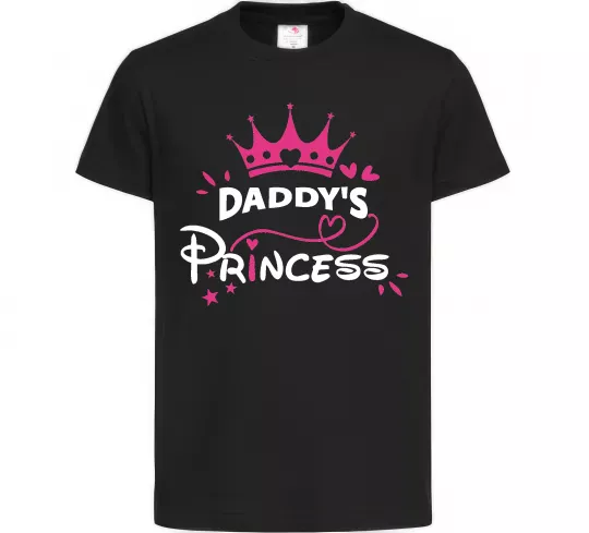 Детская футболка Daddy`s princess Черный фото