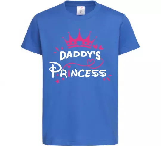 Детская футболка Daddy`s princess Ярко-синий фото
