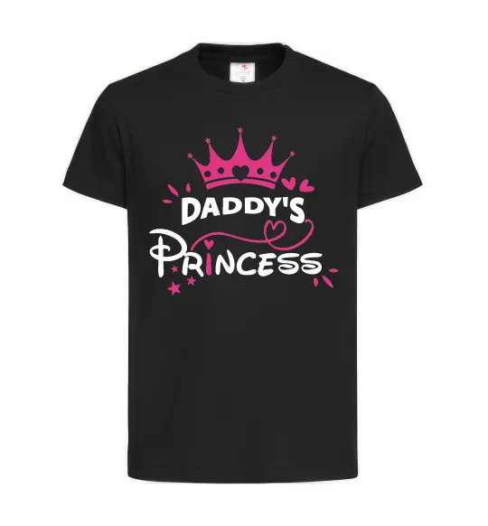 Дитяча футболка Daddy`s princess Чорний фото