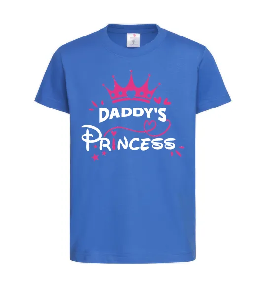 Дитяча футболка Daddy`s princess Яскраво-синій фото