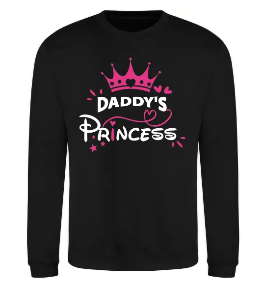 Свитшот Daddy`s princess Черный фото