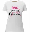 Жіноча преміум футболка Daddy`s princess Білий фото