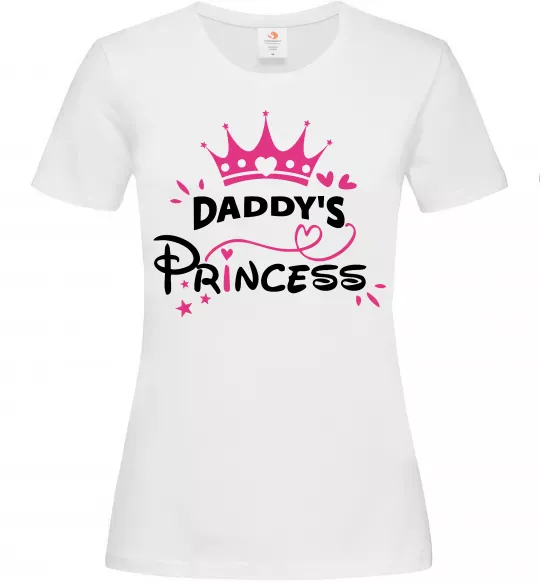 Женская футболка Daddy`s princess Белый фото