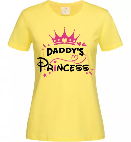 Женская футболка Daddy`s princess Лимонный фото