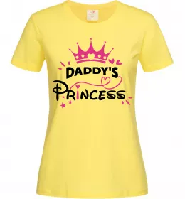Женская футболка Daddy`s princess Лимонный фото