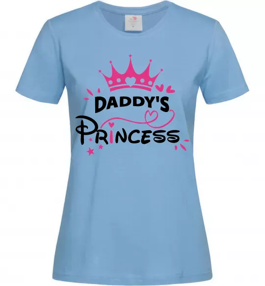 Женская футболка Daddy`s princess Голубой фото