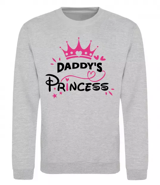 Свитшот Daddy`s princess Серый меланж фото