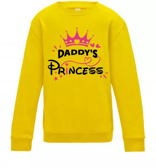 Дитячий світшот Daddy`s princess Сонячно жовтий фото