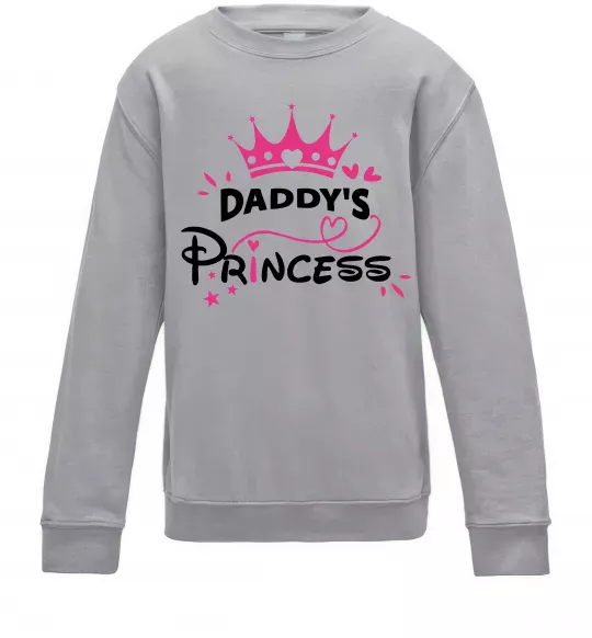 Дитячий світшот Daddy`s princess Сірий меланж фото