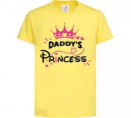 Детская футболка Daddy`s princess Лимонный фото