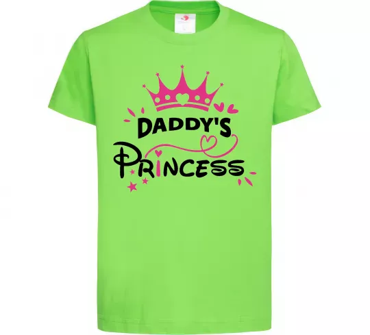 Детская футболка Daddy`s princess Лаймовый фото