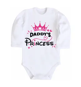 Детский боди Daddy`s princess Белый фото