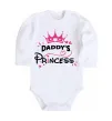 Дитячий бодік Daddy`s princess Білий фото