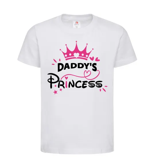 Дитяча футболка Daddy`s princess Білий фото
