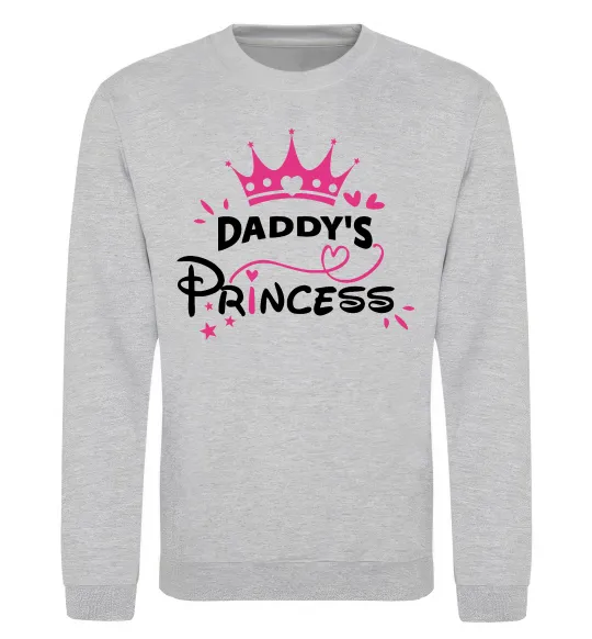 Свитшот Daddy`s princess Серый меланж фото