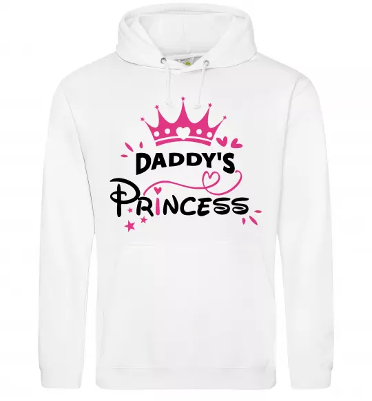 Женская толстовка (худи) Daddy`s princess Белый фото